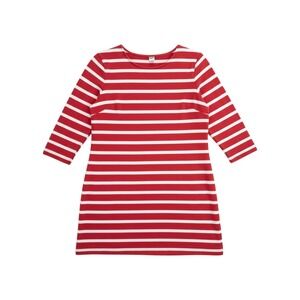 Old Navy T-Shirt Dress Womens Medium Red Striped 3/4 Sleeve Cotton Shift Casual